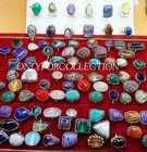 Multistone Mix Gemstone 925 Sterling Silver Plated Wholesale Lot Rings Jewelry