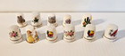 Lot Of 28 Vintage Thimbles  11 Painted Porcelain And 17 Pewter Or Other Metals