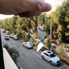 Suncatcher Reiki Prism 75mm Fengshui Arrow Crystal Prism Pendant Hanging Lamp