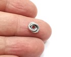 10 Pcs Round Metal Charms Spacer Antique Silver Plated Beads 9mm G33316