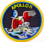 Apollo 11 Mission Patch Nasa Moon Landing Reproduction Embroidered Sew On