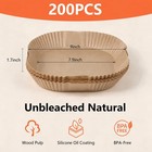 200pcs Air Fryer Liner Disposable Parchment Paper For 200pcs  200pcs Square