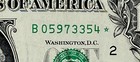      Star Note 2013 B Duplicate Serial Error B 05973354   Fancy Number  1 Bill Dc