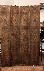 Vintage 4-panel African Hand Carved Wood Privacy Screen Room Dividers Heavy