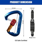 30kn Aluminum D-shape Carabiner Screw Locking Clip Hook For Rock Climbing Caving