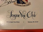 Joe Greene Autographed Longue Vue Club Golf Club Card
