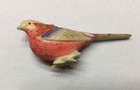 Vintage Small-miniature Hand Carved And Hand Painted Bird
