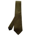 Brooks Brothers Makers 100  Silk Tie Green With Floral Pattern - Wide 4  X  60 