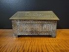 Antique 1929 Advertising Tin Jacob   Co s Biscuits  Art Deco Embossed  Brass Lid