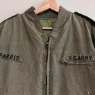 Vintage Military Bomber Frog Skin Ma-1 Flight Jacket 40s 50s Mens Size L Korean