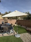 Mo  t   Chandon Champagne Canvas Patio Parasol Umbrella 6ft X 6ft X 8ft Tall