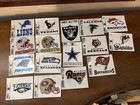Vintage 90s Nfl Bumper Stickers Decals Lot Of 29 Redskins Rams Raider Oilers Era