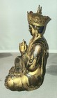 Antique Gilt Bronze Statue Of Buddha Bodisava  As  Ksitigor  hea Chinese    Tibet