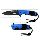 5   Spring Assited Folding Knife Pocket Knife With Tie Strap Camping Knife Blue