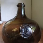 1699 Dated Seal Free Blown Pontiled Blackglass Pancake Onion Great Repro Copy
