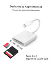 2in1 Micro Sd tf Dual Slot Memory Card Reader For Iphone Ipad Camera Adapter Lot