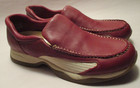 Vintage Nib St  John s Bay Dublin Red Leather Women 8 5 Slip On Casual Loafers