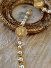 Vintage Gold Women s Watch With Faux Pearl Band     Elegant Quartz Gift