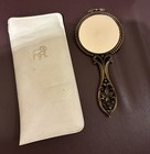 Vintage Mack Truck Bulldog Hand Mirror With Original Case 5  Long  Excellent Con