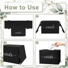Black Party Gift Card Box Holder Silver Foil Design Wedding Reception Decor