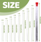 24 Pcs Beading Needles Set Big Eye Collapsible Beading Needles With Storage Tube