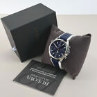 Bulova Marine Star Blue Dial Silicone Strap Men s 43mm Quartz Watch 96b287