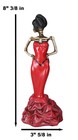 Ebros Day Of The Dead Rose Diva Lady In Red Ballroom Gown Skeleton Statue 8 5 h