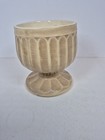Vintage Beige Mccoy Floraline Usa Pedestal Pottery Planter Vase Matte Finish 