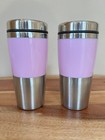 2 Lexus Pink Stainless Steel Insulated Travel Mug Reusable Thermal Coffee Cup