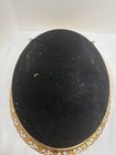 Vintage 14  Oval Vanity Tray Mirror Dresser Perfume-gold Filigree Ornate Border
