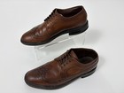 Vintage Freeman Free-flex Men s 9 5 C Brown Leather Wingtip Brogue Dress Shoes