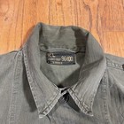 Vintage Military Fatigue Shirt Jacket Green Hbt Dutch Medium large