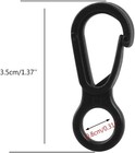 10pcs Black Plastic Snap Clip Hook Camping Carabiner Buckle Multifunction Sna   