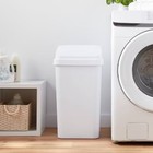 13gal Swing Top Waste Basket White Kitchen Trash Can  13 Gallon Capacity