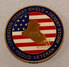 Operation Desert Shield   Desert Storm Persian Gulf War Veteran Challenge Coin K
