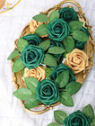 25pcs Artificial Flowers   real Touch Artificial Foam Roses Decoration Diy For Wed