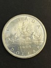 1965 Canada Silver Dollar  1 Voyageur 80  Silver Qeii Proof-like