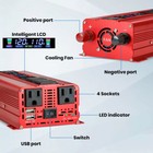 2000w Power Inverter 12vdc To 110vac 2usb  2 2ac  Lcd Car Rv Adapter Converter 