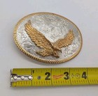 Vintage Belt Buckle Heritage Collection Aminco Eagle Silver   Gold Tone 4 