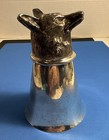 Vntg Leonard Silver Co  Fox Gobblet Fox Hunt Stirrup Cup Jigger Patina 5   