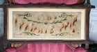 Antique Paper Punch Sampler French Love Work Pray Victorian Motto With Frame A 