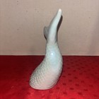 Mermaid Tail Pearlized Ceramic Figurine Iridescent Shelf Decor Beach 6   tall