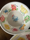 Vtg Melamine 5 Piece Divided Children Toddler Plate Set W  Cup   Spoon Lvc