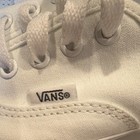 Vans Classic White Authentic Low-top Canvas Sneakerswhite Side And Back Labels