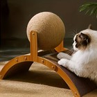 Wooden Cat Scratching Ball 2 In 1 Scratch Board Grinding Toy Assembly Required