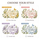 Personalized Nursery Name Sign  Custom Floral Baby Name Wall Decor