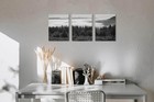 Black And White Smoky Mountain Canvas Wall Art Forest Pictures Wall Decor Mis   