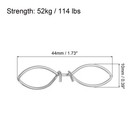 50pcs Fishing Snaps 114lbs Stainless Power Clip Quick Fast Link Connector Silver