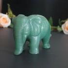 Carved Gemstone Crystal Green Aventurine Elephant Figurine Animal Decor  98mm