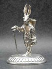Antique Wmf Art Nouveau Silver Plated Toothpick Holder Rabbit Jugendstil